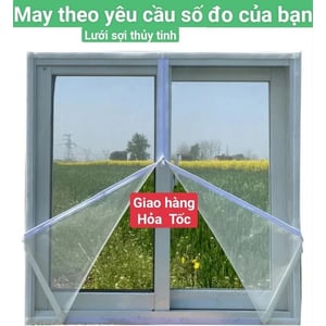 Rèm lưới chống muỗi sợi thủy tinh, kích thước theo yêu cầu, giao hàng hoả tốc